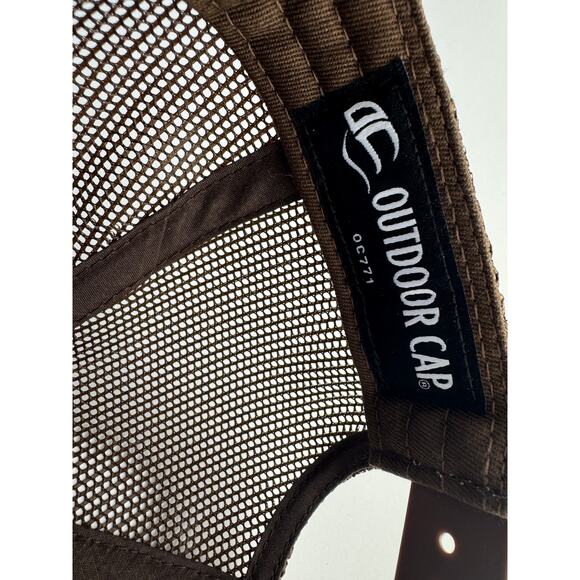 Outdoor Cap Tan Canvas Trucker Snapback Closure NEW - Picture 5 of 7